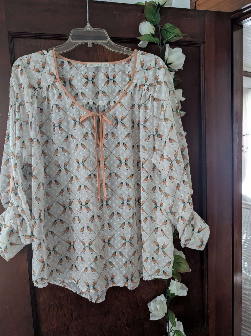 Daniel Rainn  Semi-share Bird Print Tunic XL
